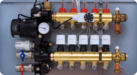 Grindų šildymo kolektorius ir vandens temperatūros paruošimo mazgas - Danfoss FHF/FHM